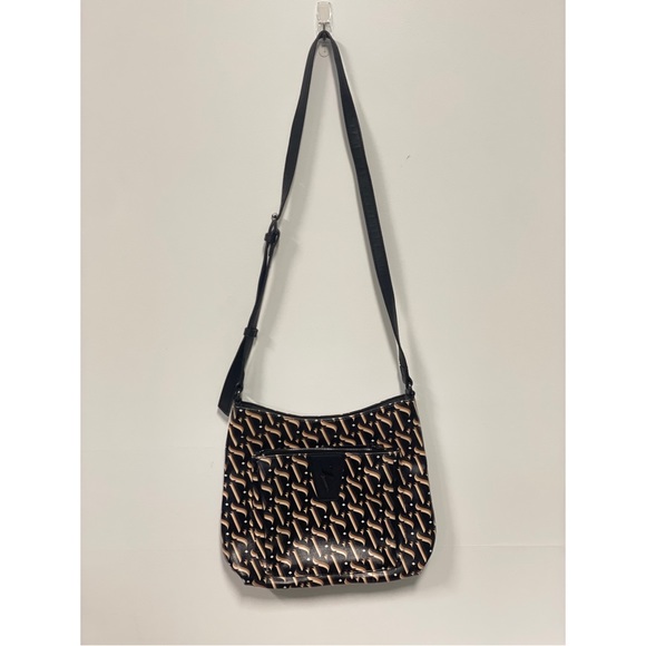 Simply Vera Vera Wang Faux Leather Crossbody Bag Black & Tan - Picture 3 of 8